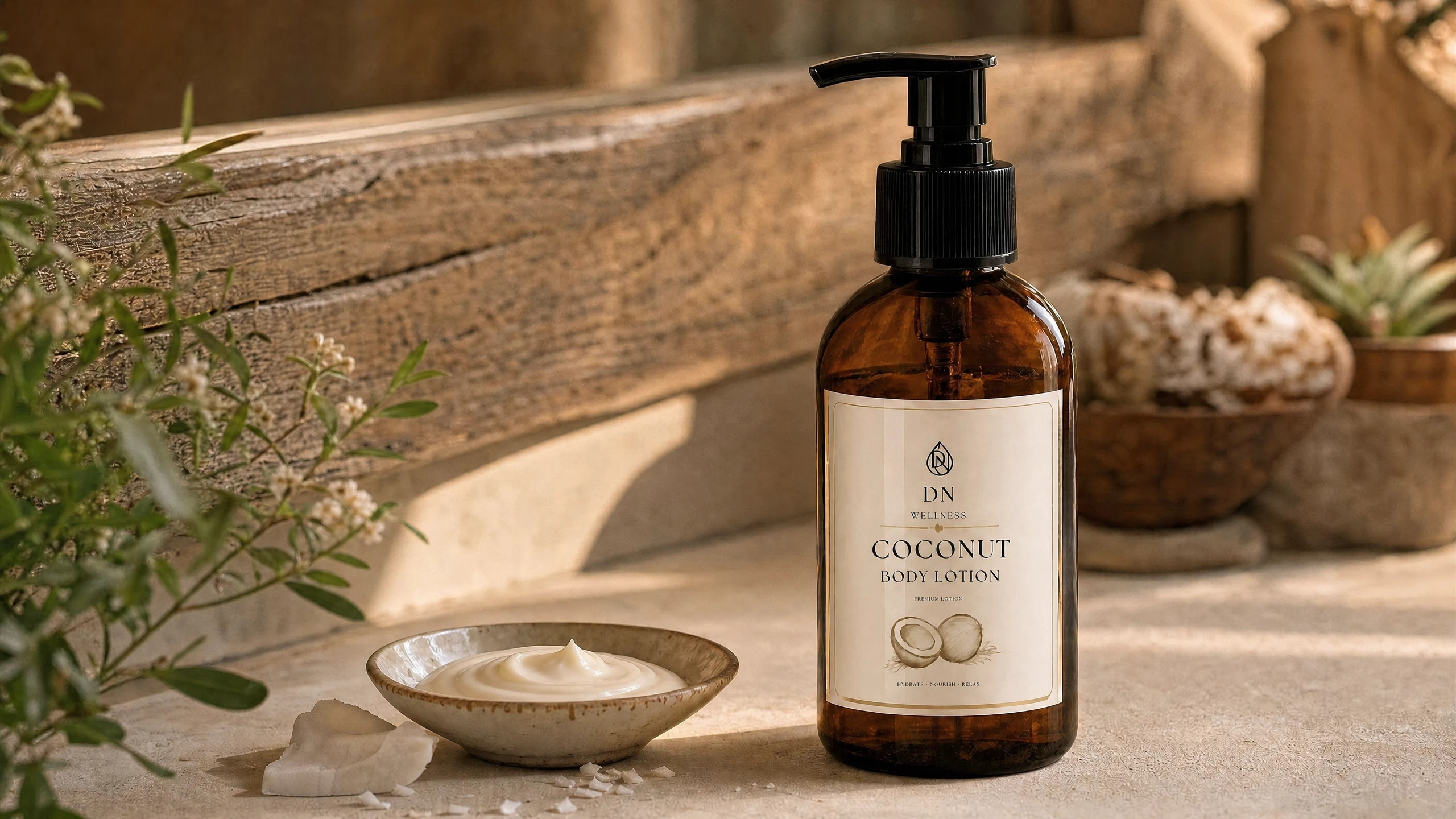 Cocunut Body Lotion Massage